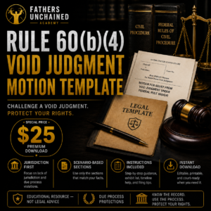 Rule 60(b)(4) Void Judgment Motion Template