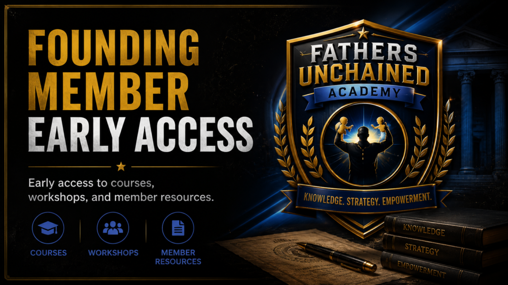 Founding Member Early Access membership graphic for Fathers Unchained Academy