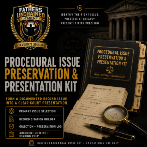Procedural Issue Preservation & Presentation Kit