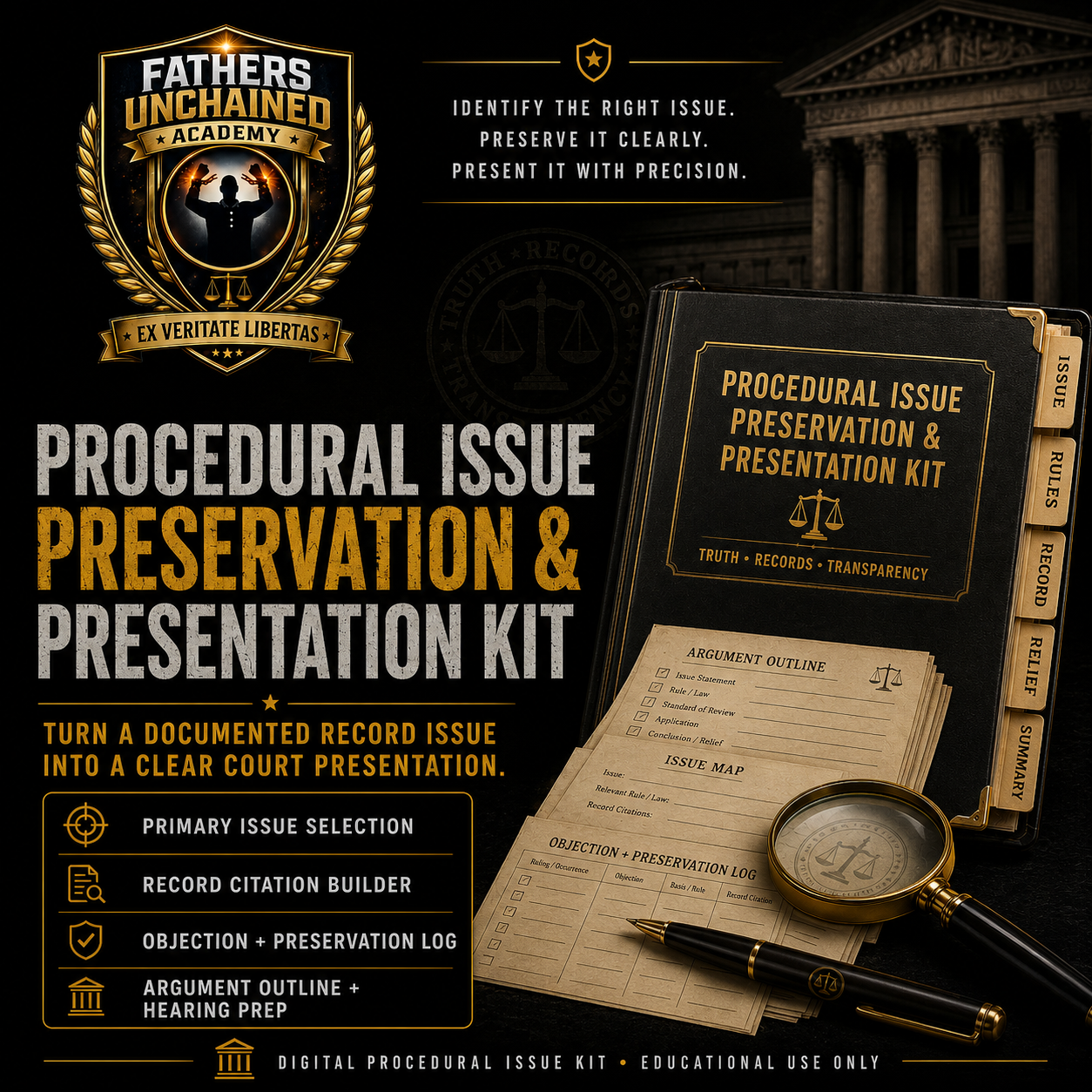 Procedural Issue Preservation and Presentation Kit