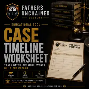 Case Timeline Worksheet educational tool