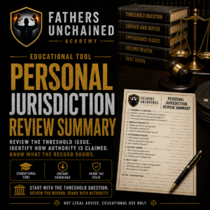 Personal Jurisdiction Review Summary educational tool