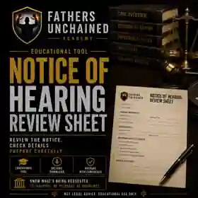 Notice of Hearing Review Sheet educational tool