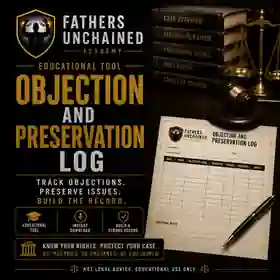 Objection and Preservation Log educational tool