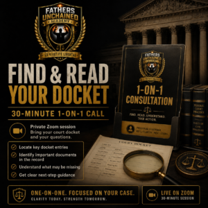 Find and read your family court docket in a 30-minute one-on-one session